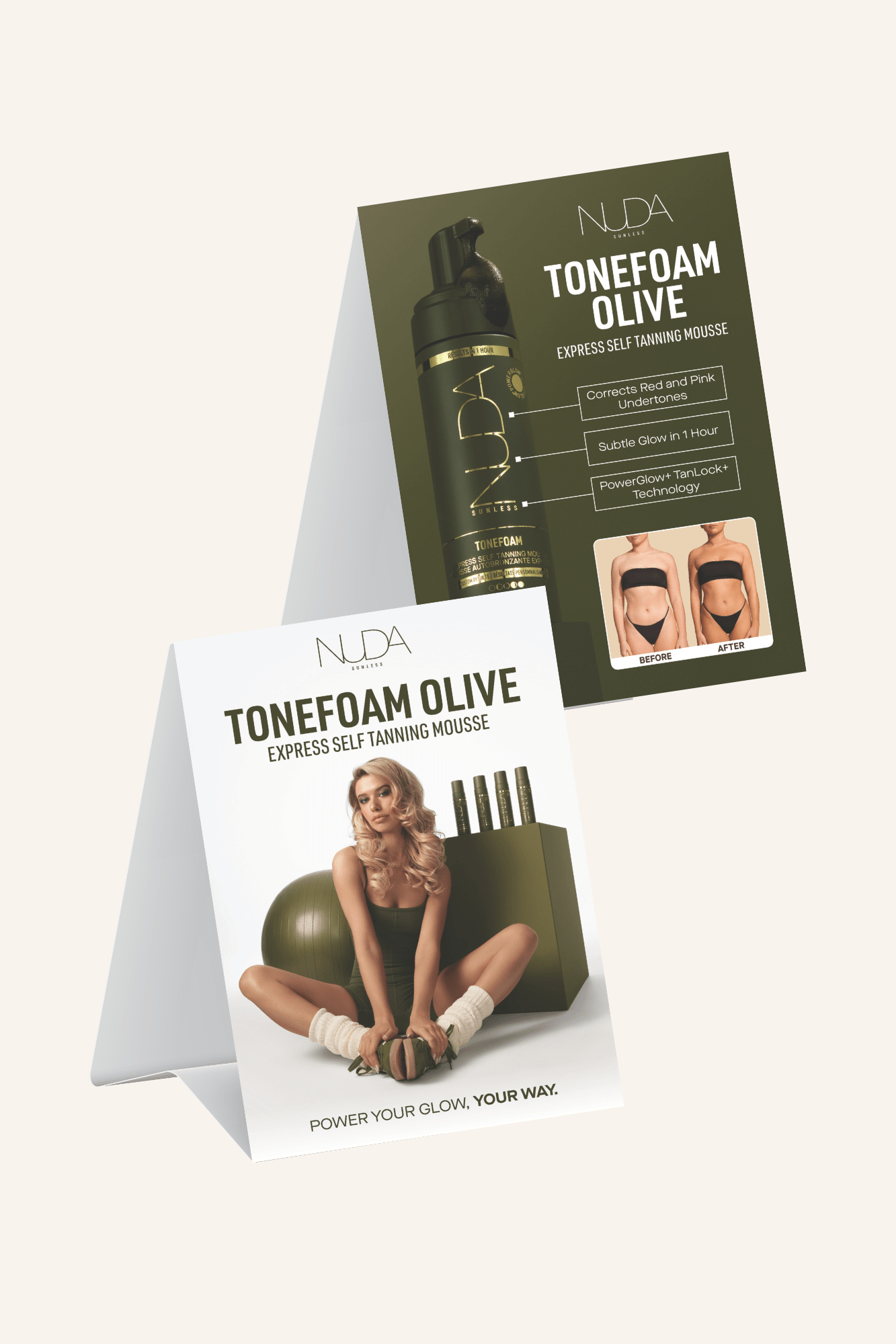Tent Card - ToneFoam Olive
